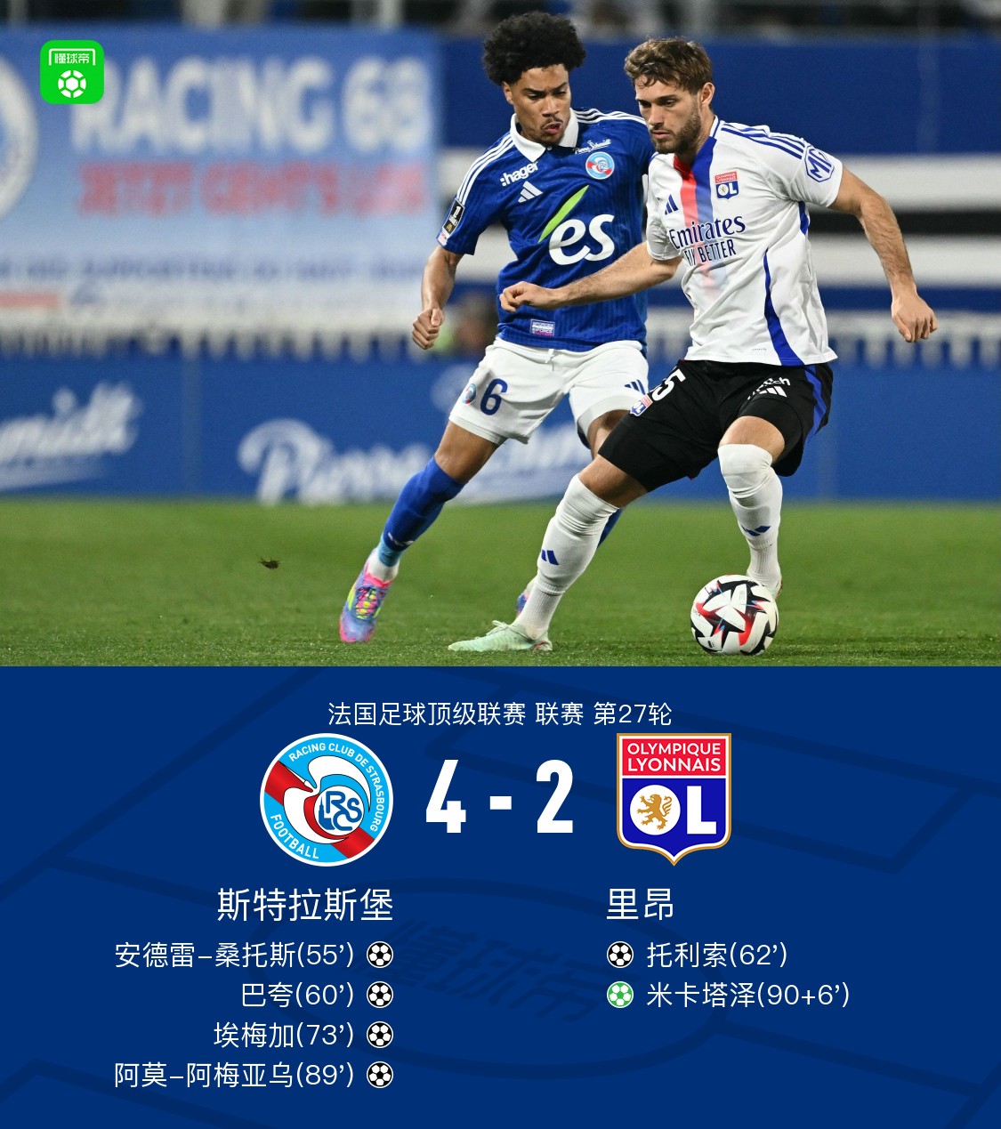 斯特拉斯堡客场取胜，冲击前四的简单介绍