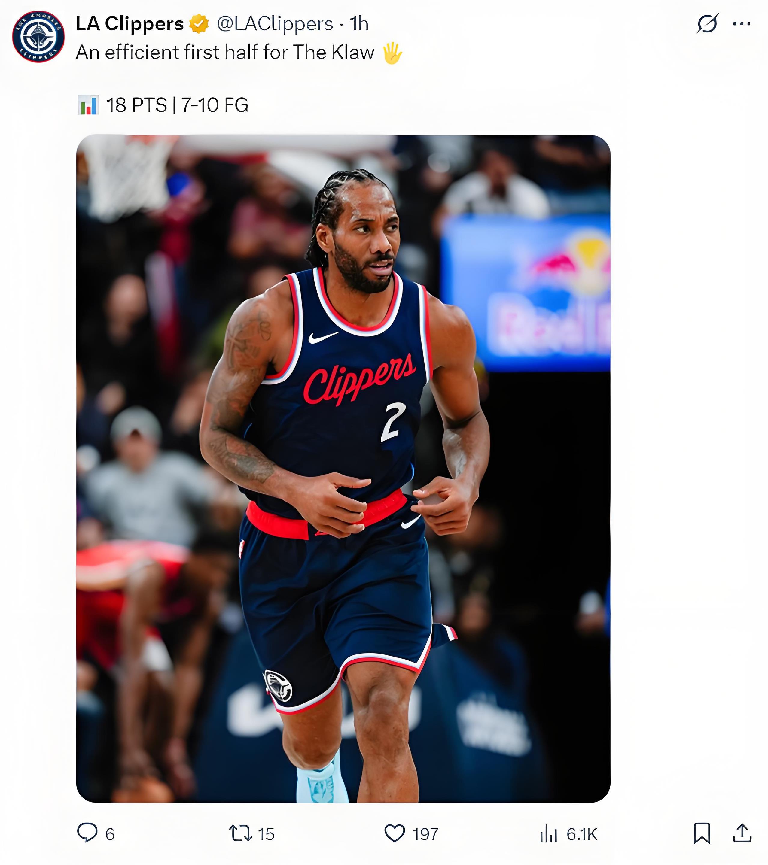 快船大胜鹈鹕，哈雷尔砍下生涯新高30分